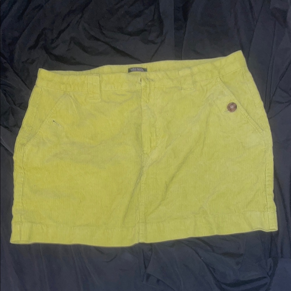 Bright Green Corduroy Skirt